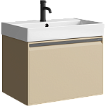 AQWELLA Pure подвесная тумба под умывальник 66 см, цвет бежевый матовый